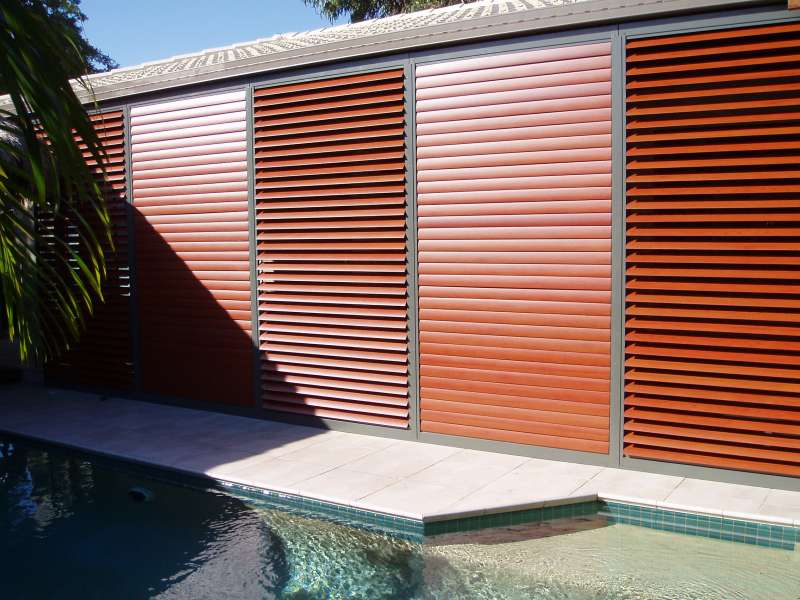 Wood Grain looking Shutters.